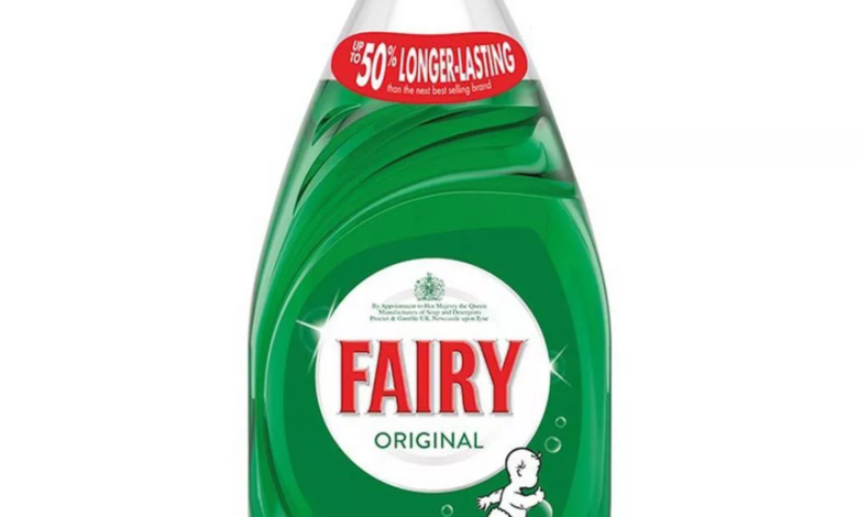 Fairy Washing Up Liquid Warning