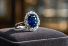 Diamond and Sapphire Ring